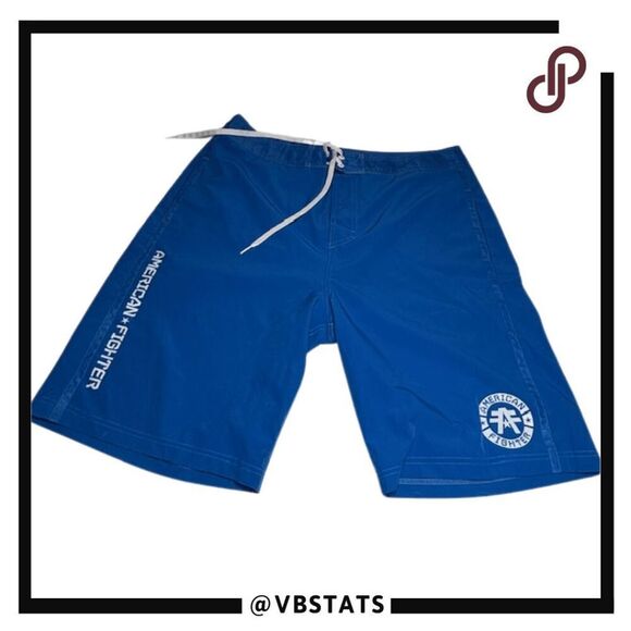 American Fighter Men's Classic Swim Boardshorts Blue Size 36